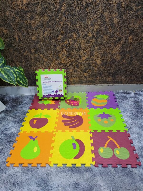 Click for more about Baby Puzzle Mat 9 Pieces, floor puzzle interlocking tiles for toddler children numbers, alphabet,fruits, colorful Interlock Flooring.